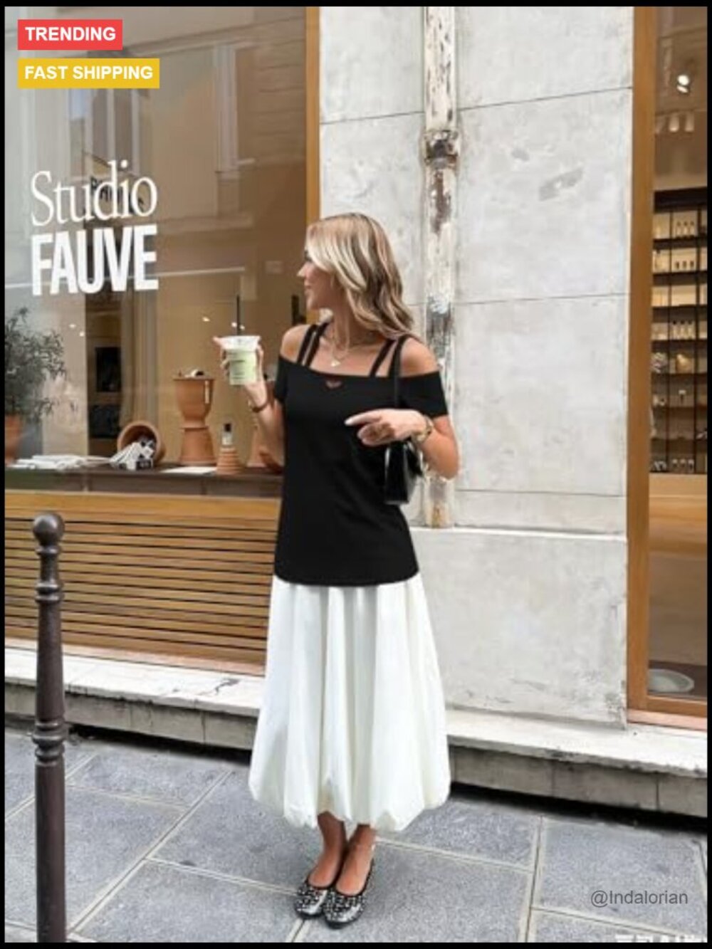 Cold Shoulder Tops Short Sleeve Summer T-Shirts Polyester Rayon Spandex - Picture 4 of 7